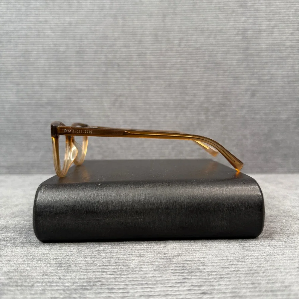 Bolon BJ3069 B20 Brown Amber Cat Eye‎ Y2K Eyeglasses Frames 52-15-145 Italy